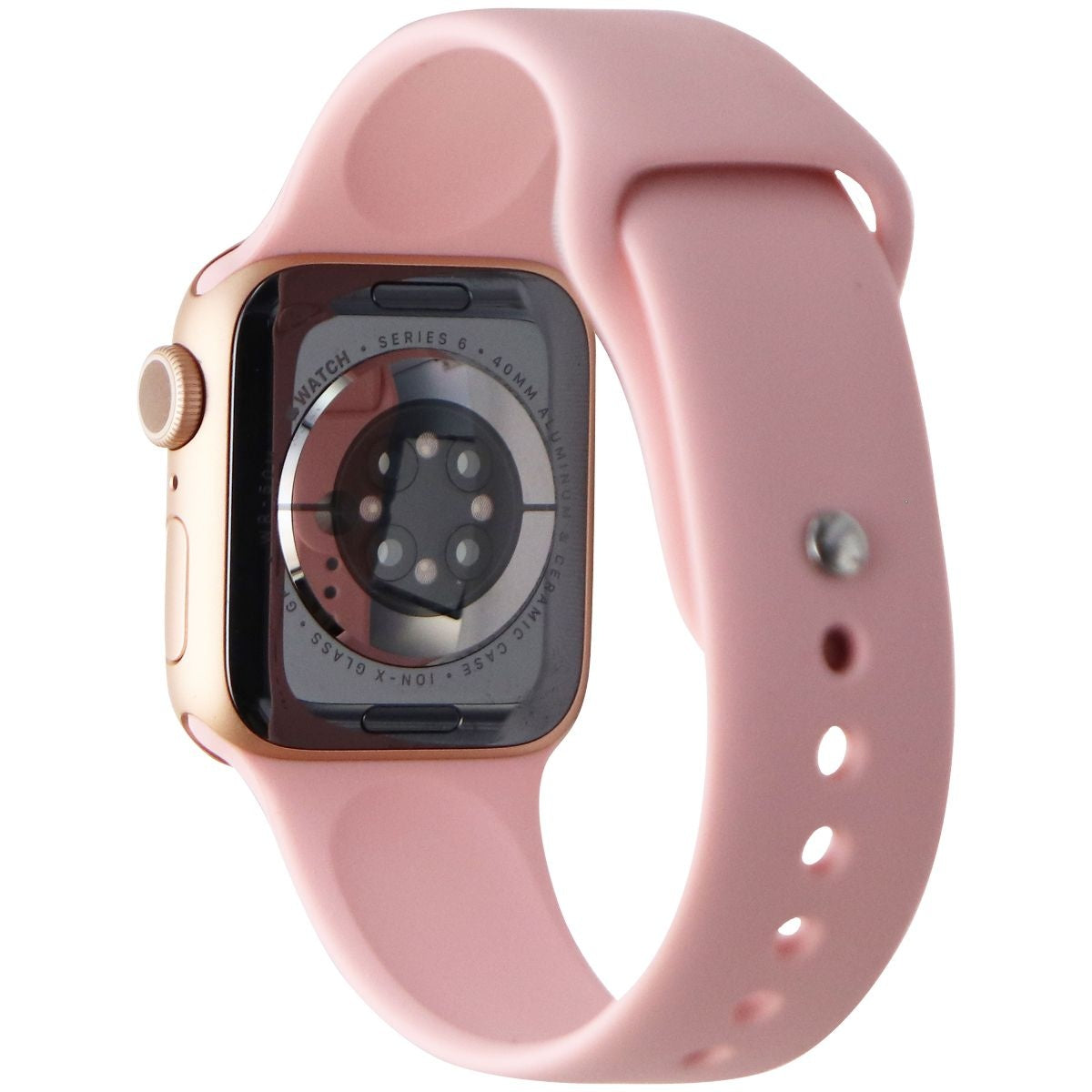 Apple Watch Series 6 (GPS) 40mm (A2291) - Gold Aluminum / Pink Sport Band Smart Watches Apple    - Simple Cell Bulk Wholesale Pricing - USA Seller