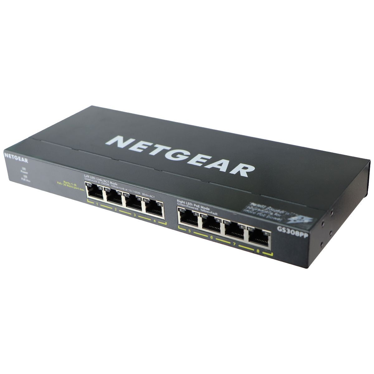 NETGEAR 8-port Gigabit Ethernet high-Power PoE+ Switch FlexPoE (GS308PP) Networking - Network Switches Netgear    - Simple Cell Bulk Wholesale Pricing - USA Seller