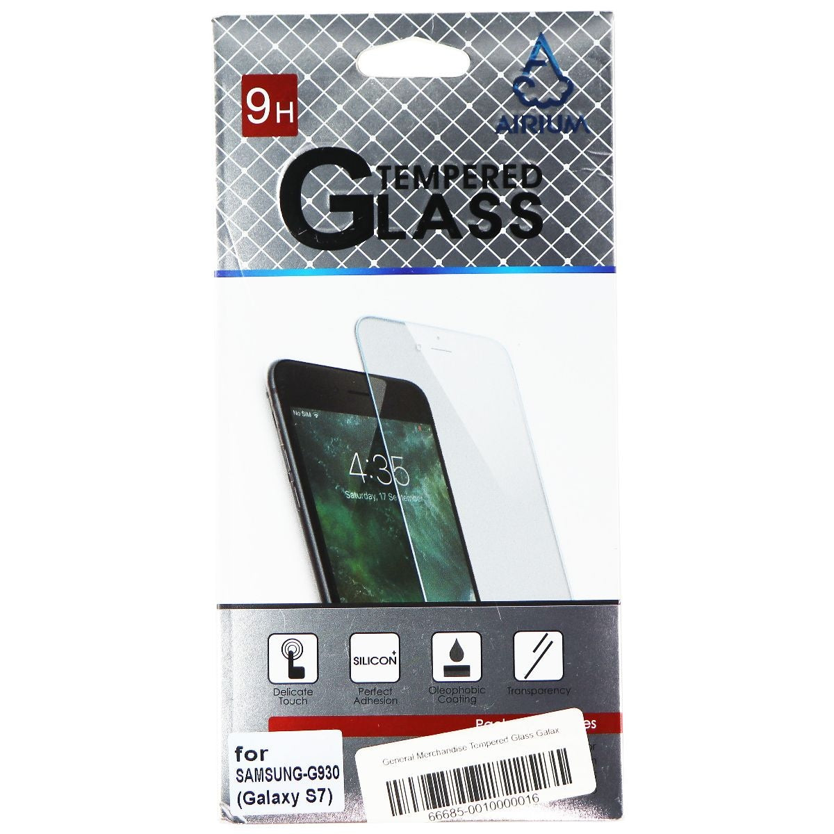 AIRIUM Tempered Glass Screen Protector for Samsung Galaxy S7 - Clear Cell Phone - Screen Protectors Airium    - Simple Cell Bulk Wholesale Pricing - USA Seller
