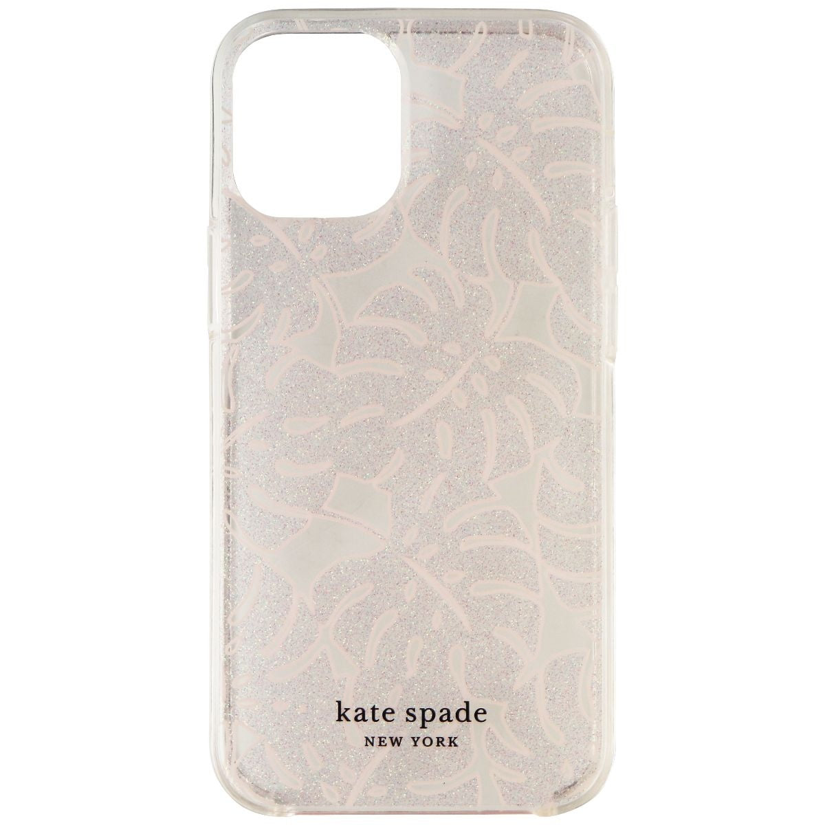 Kate Spade Hardshell Case for iPhone 12 Mini - Island Leaf Pink Glitter Cell Phone - Cases, Covers & Skins Kate Spade New York    - Simple Cell Bulk Wholesale Pricing - USA Seller