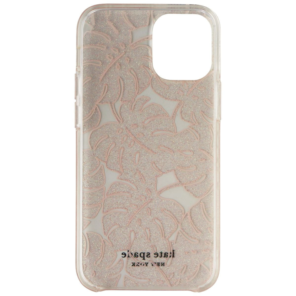 Kate Spade Hardshell Case for iPhone 12 Mini - Island Leaf Pink Glitter Cell Phone - Cases, Covers & Skins Kate Spade New York    - Simple Cell Bulk Wholesale Pricing - USA Seller