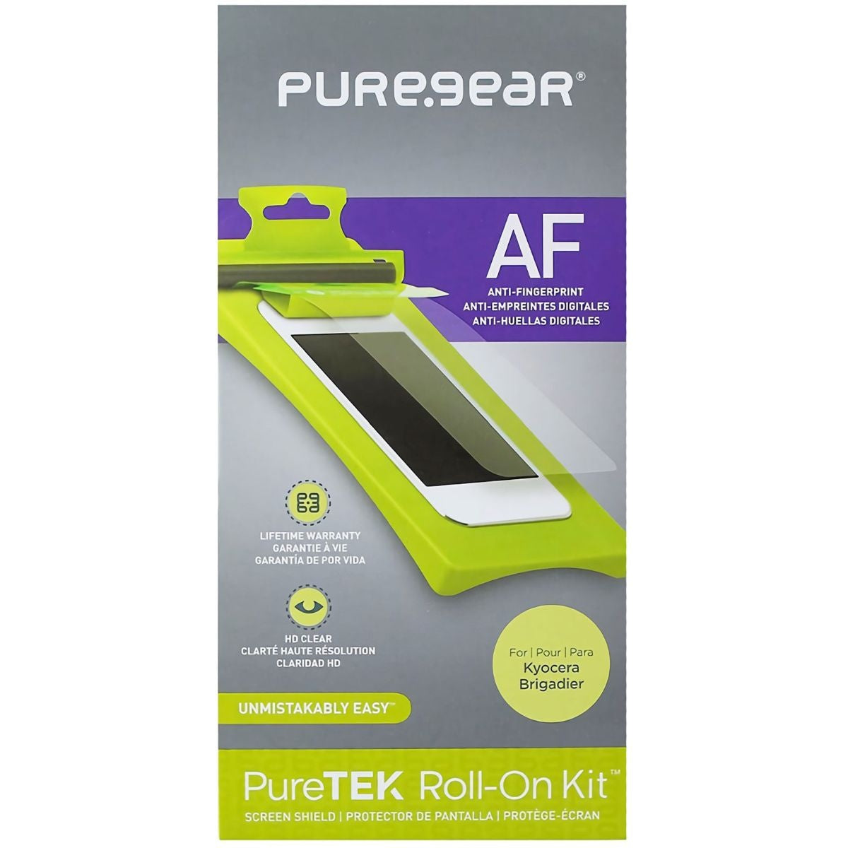 PureTek Roll-On Screen Shield for Kyocera Brigadier HD Impact Cell Phone - Screen Protectors PureGear    - Simple Cell Bulk Wholesale Pricing - USA Seller