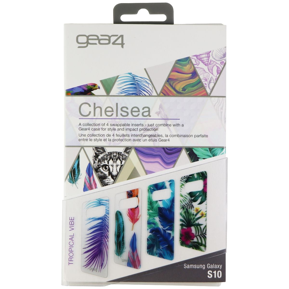 Gear4 Swappable Inserts for Samsung Galaxy S10 Chelsea Cases - Tropical Vibe Cell Phone - Cases, Covers & Skins Gear 4    - Simple Cell Bulk Wholesale Pricing - USA Seller