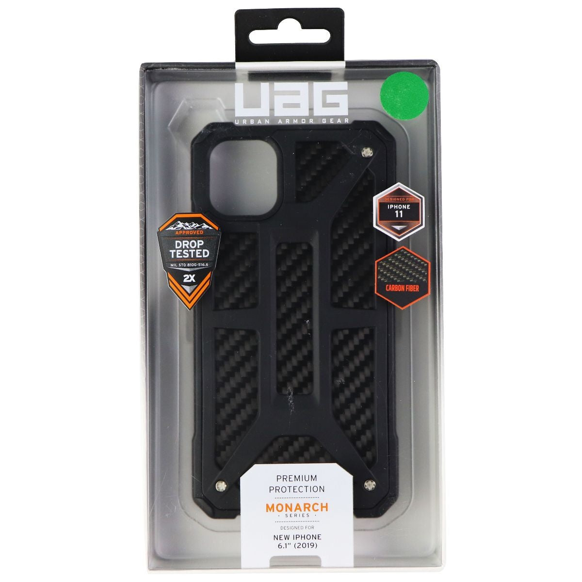 UAG Monarch Series Rugged Carbon Fiber Case for Apple iPhone 11 - Black Cell Phone - Cases, Covers & Skins Urban Armor Gear    - Simple Cell Bulk Wholesale Pricing - USA Seller