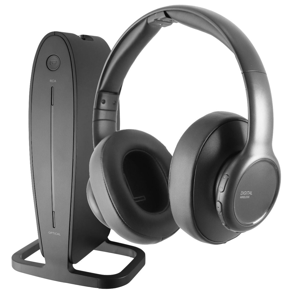 Insignia Digital RF Wireless Over-the-Ear 5.8 GHz Headphones - Black (NS-HAWHP2) Portable Audio - Headphones Insignia    - Simple Cell Bulk Wholesale Pricing - USA Seller