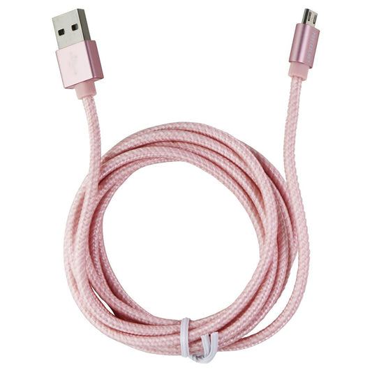 Powerology 6-Foot Braided Micro-USB to USB Charge and Sync Cable - Pink Cell Phone - Cables & Adapters Powerology    - Simple Cell Bulk Wholesale Pricing - USA Seller