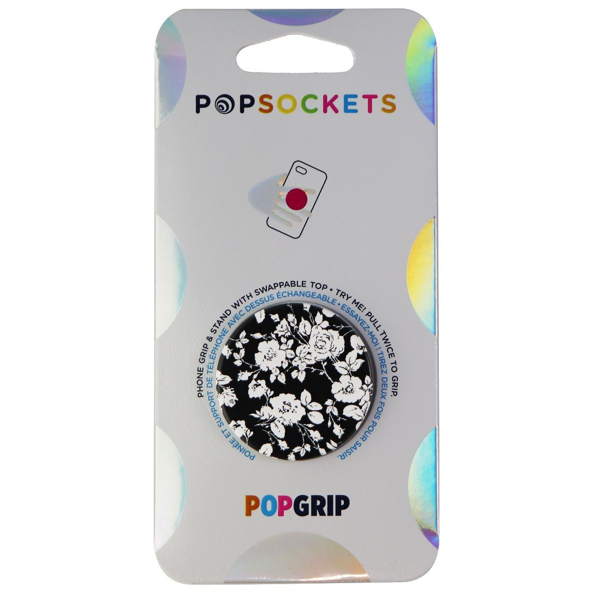 PopSockets: PopGrip with Swappable Top for Phones and Tablets - Monochrome Rose Cell Phone - Mounts & Holders PopSockets    - Simple Cell Bulk Wholesale Pricing - USA Seller