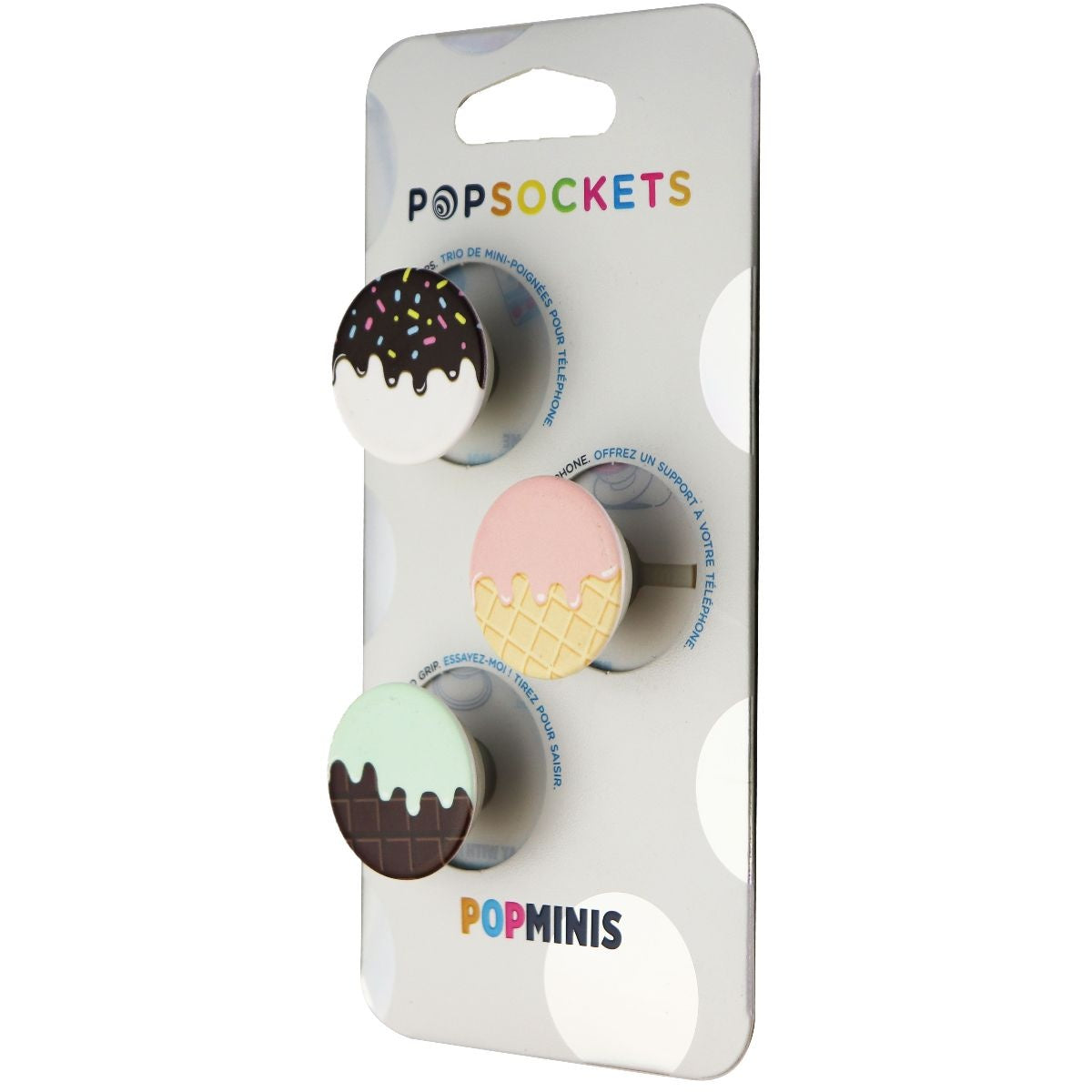 PopSockets PopMini Grips for Phones & Tablets (3 Pack) - Drippy Ice Creams Cell Phone - Mounts & Holders PopSockets    - Simple Cell Bulk Wholesale Pricing - USA Seller