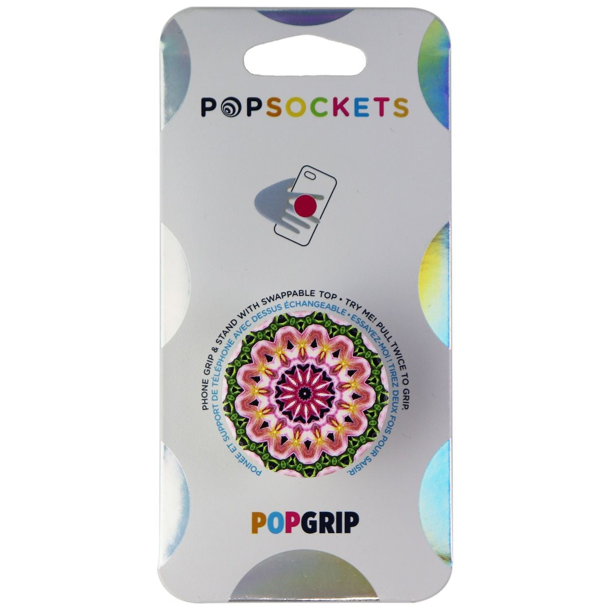 PopSockets PopGrip Expanding Stand and Grip with Swappable Top - Orchid Mandala Cell Phone - Mounts & Holders PopSockets    - Simple Cell Bulk Wholesale Pricing - USA Seller