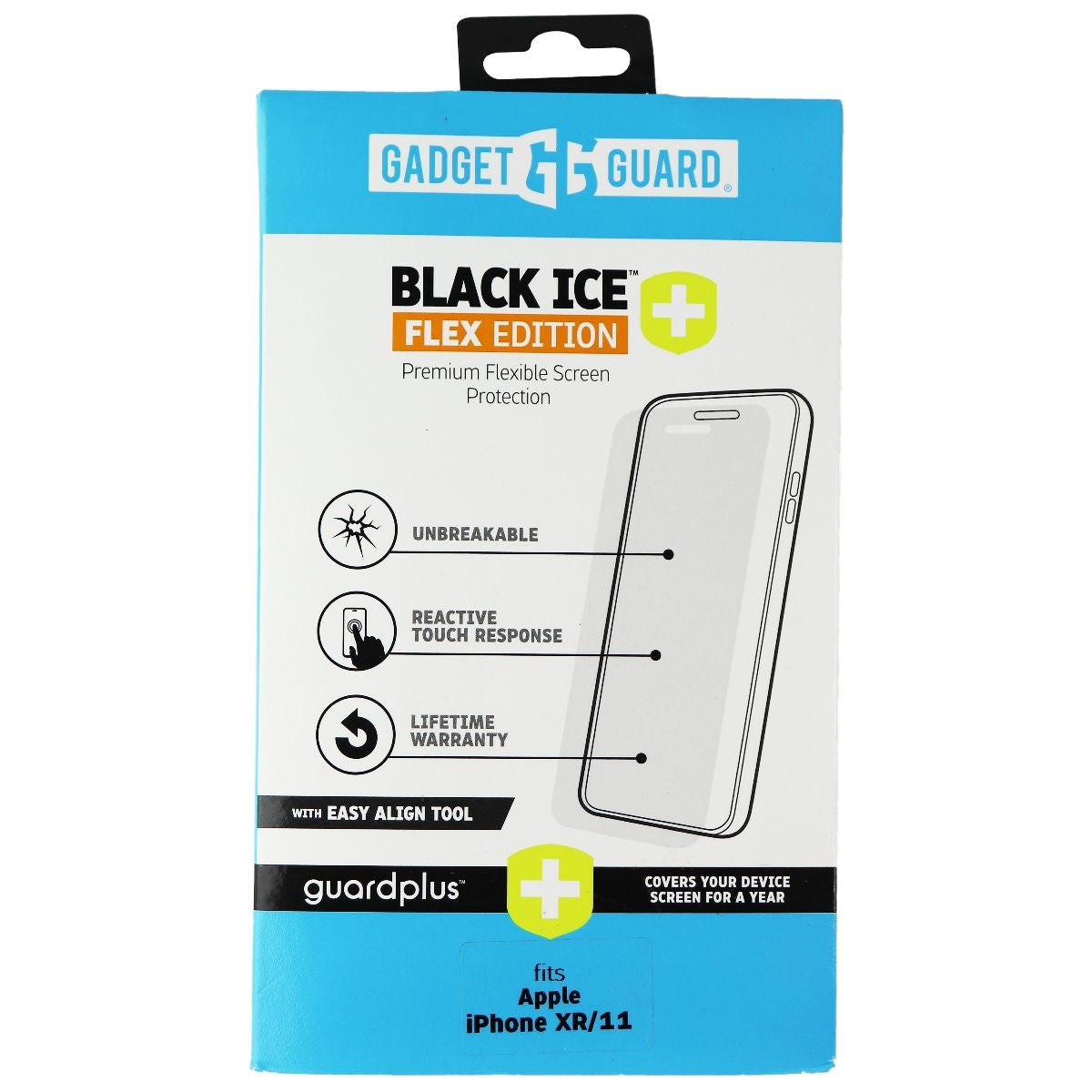 Gadget Guard (Black Ice+) Flex Edition Protector for iPhone 11 and iPhone XR Cell Phone - Screen Protectors Gadget Guard    - Simple Cell Bulk Wholesale Pricing - USA Seller