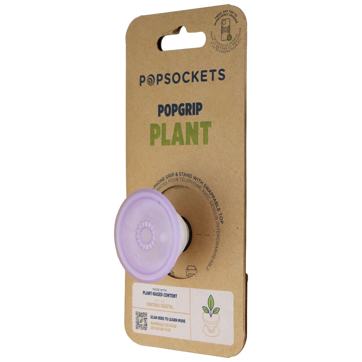 PopSockets PopGrip Stand and Grip with Swappable Top - Plant Dusty Lavender Cell Phone - Mounts & Holders PopSockets    - Simple Cell Bulk Wholesale Pricing - USA Seller