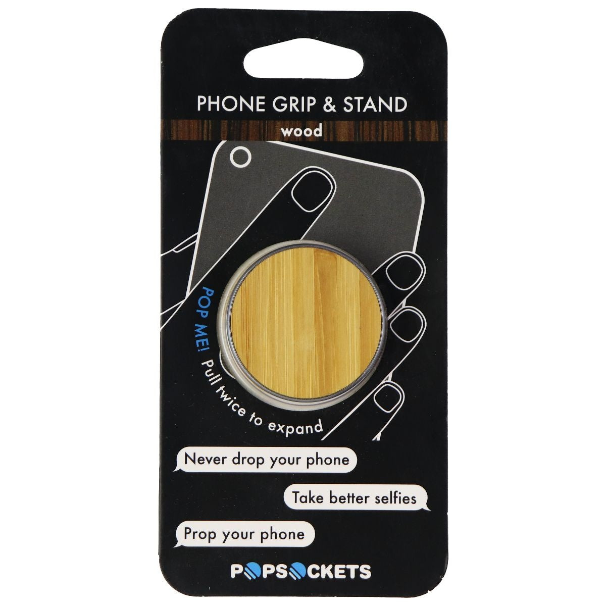 PopSockets: Collapsible Grip & Stand for Phones and Tablets - Bamboo Cell Phone - Mounts & Holders PopSockets    - Simple Cell Bulk Wholesale Pricing - USA Seller