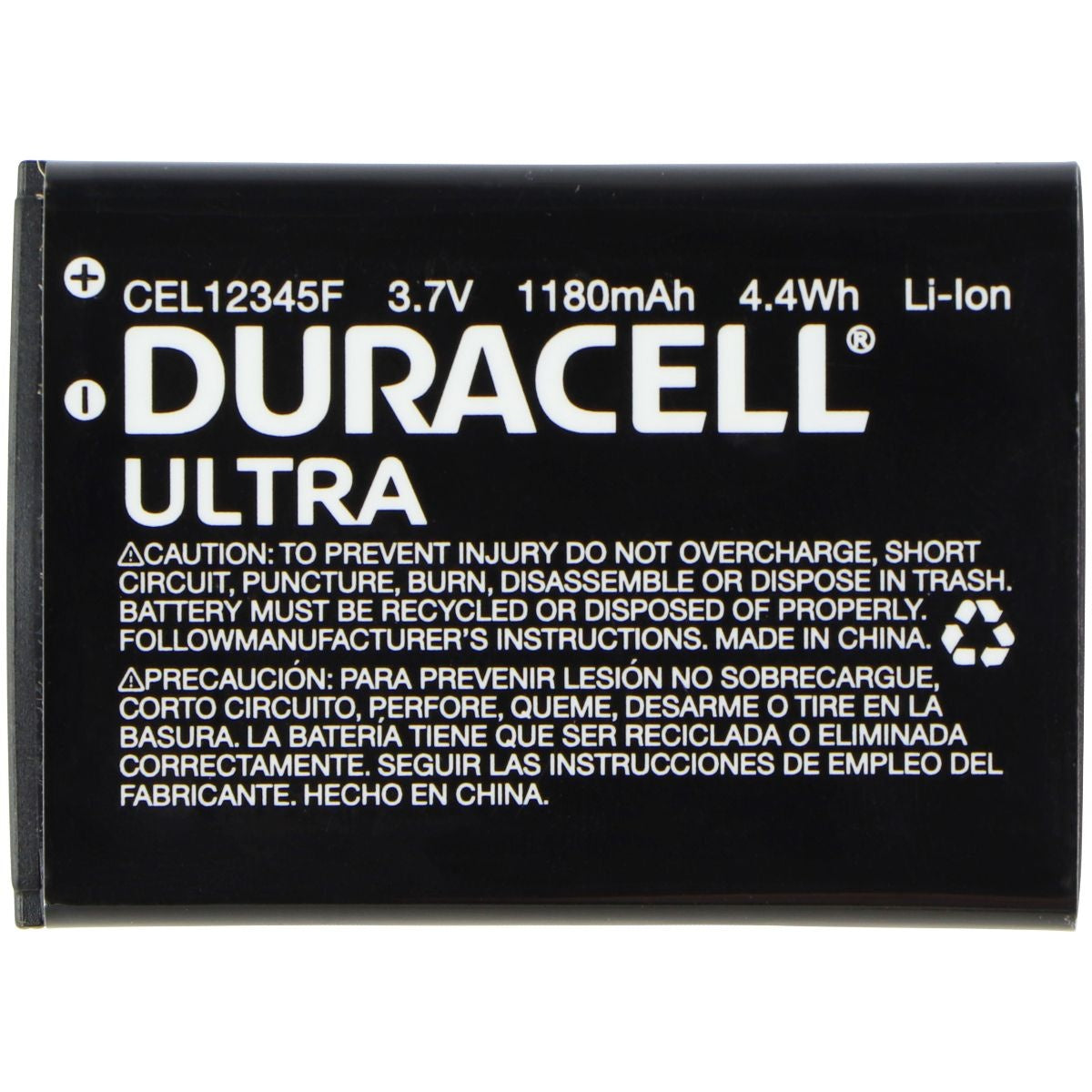 Duracell Ultra CEL12345F (3.7V/1180mAh/4.4Wh) Li-Ion Battery Computer Parts - Power Supplies Duracell    - Simple Cell Bulk Wholesale Pricing - USA Seller