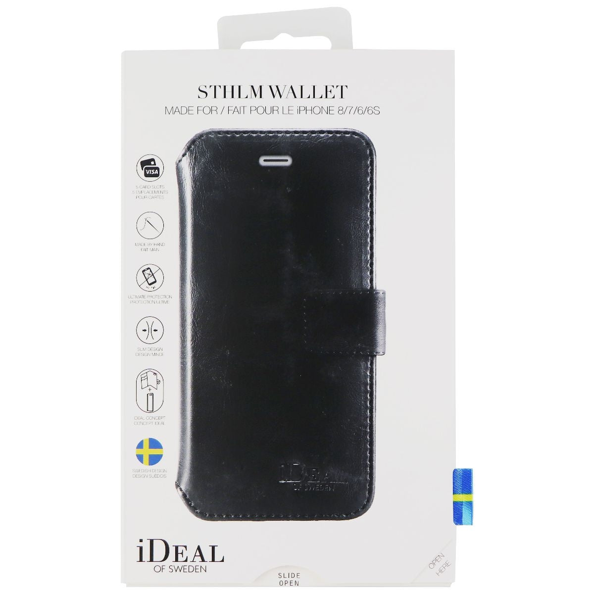 iDeal of Sweden STHLM Wallet Case for Apple iPhone SE (2nd Gen) / 8 & 7 - Black Cell Phone - Cases, Covers & Skins iDeal of Sweden    - Simple Cell Bulk Wholesale Pricing - USA Seller