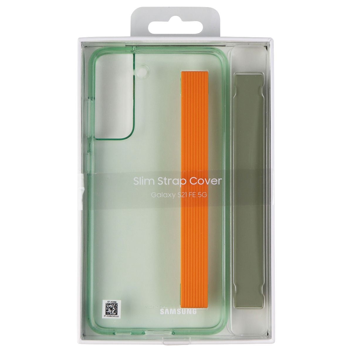 Samsung Slim Strap Cover Case for Galaxy S21 FE (5G) - Clear/Green/Olive/Orange Cell Phone - Cases, Covers & Skins Samsung    - Simple Cell Bulk Wholesale Pricing - USA Seller