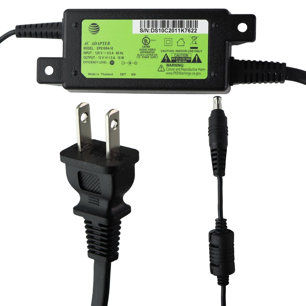 AT&T AC (18W/12V/1.5A) DirecTV Stream Power Adapter EPS10R4-16 Multipurpose Batteries & Power - Multipurpose AC to DC Adapters AT&T    - Simple Cell Bulk Wholesale Pricing - USA Seller