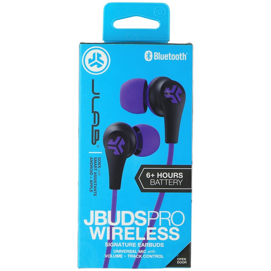 JLab Audio JBuds Pro Bluetooth Wireless Signature Earbuds - Black/Purple Portable Audio - Headphones JLAB    - Simple Cell Bulk Wholesale Pricing - USA Seller