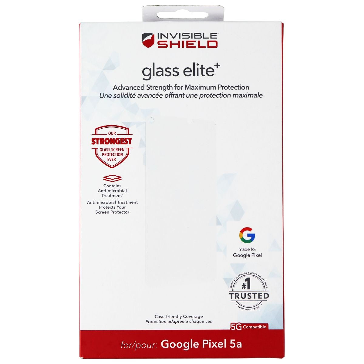 ZAGG InvisibleShield (Glass Elite+) Screen Protector for Google Pixel 5a - Clear Cell Phone - Screen Protectors Zagg    - Simple Cell Bulk Wholesale Pricing - USA Seller