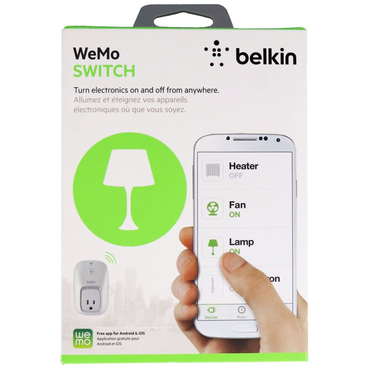 Belkin WeMo Switch Home Electronics Remote Control - White Home Automation - Home Automation Modules Belkin    - Simple Cell Bulk Wholesale Pricing - USA Seller