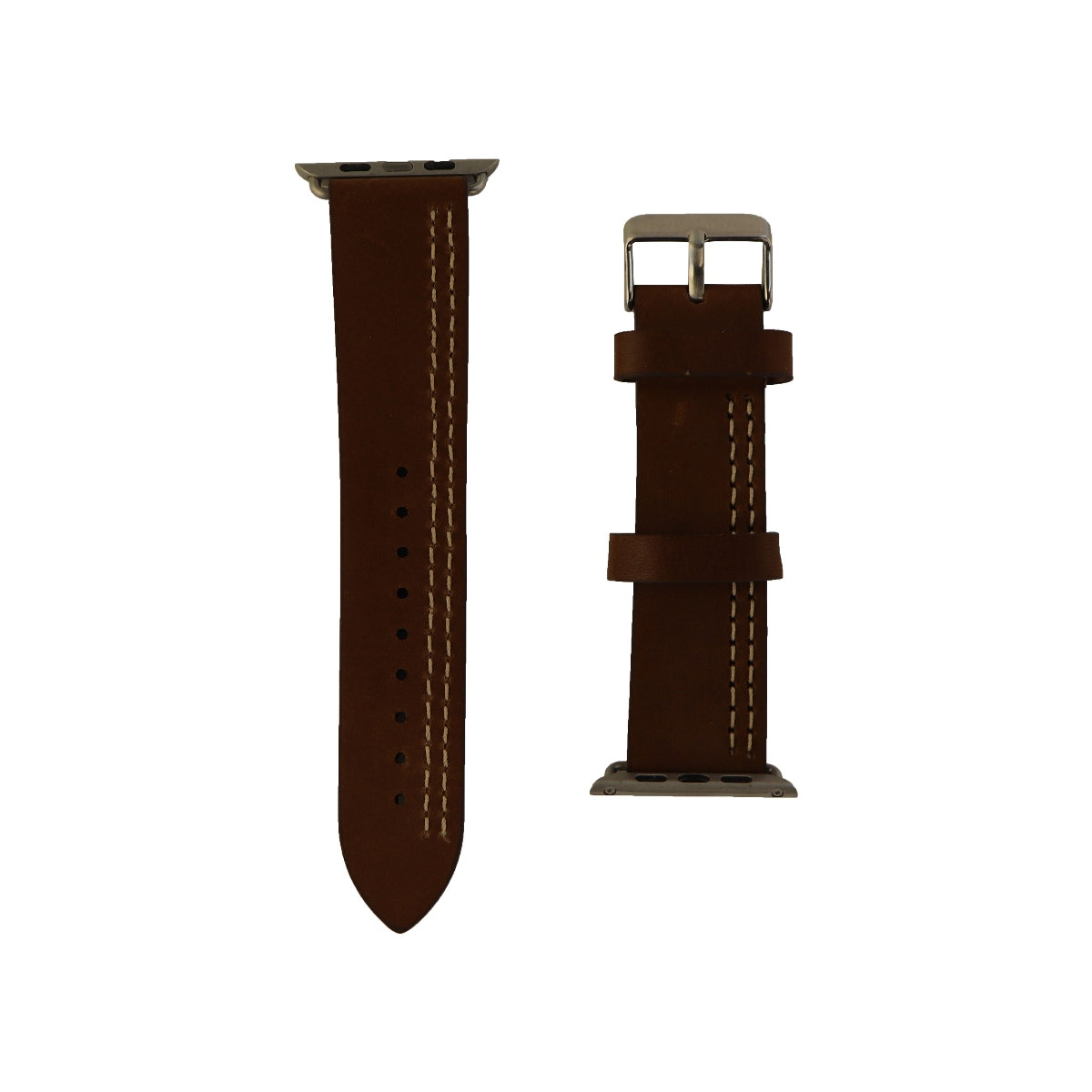 iGear 42mm Apple Watch Strap Leather and Silver Buckle - Chestnut/Cream Smart Watch Accessories - Other Smart Watch Accessories iGear    - Simple Cell Bulk Wholesale Pricing - USA Seller