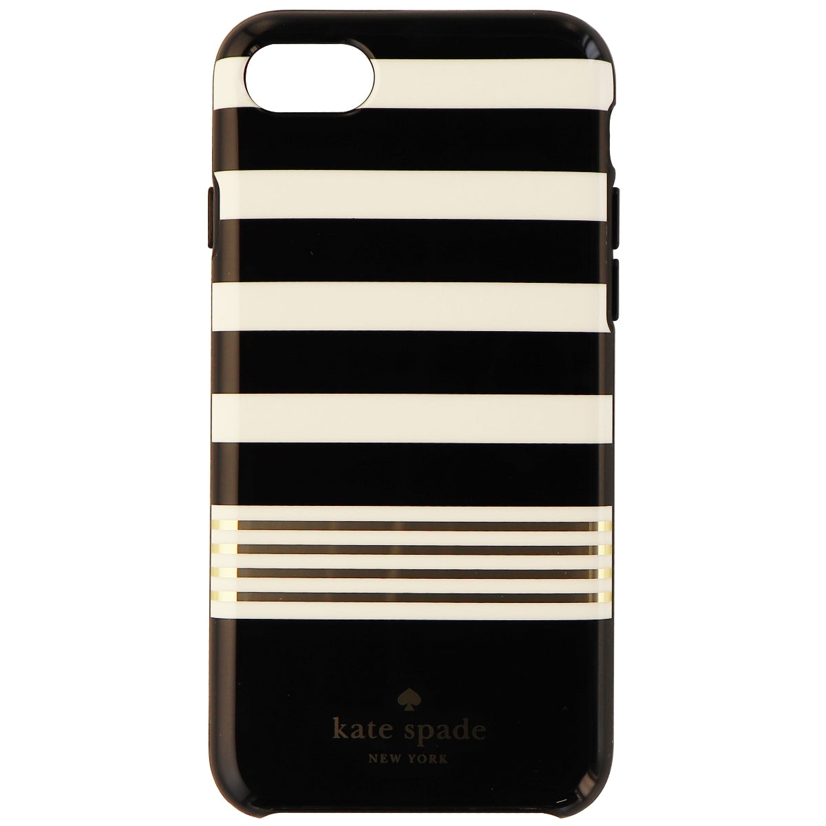 Kate Spade New York Protective Case Cover for iPhone 8 7 - Black White Stripe Cell Phone - Cases, Covers & Skins Kate Spade    - Simple Cell Bulk Wholesale Pricing - USA Seller