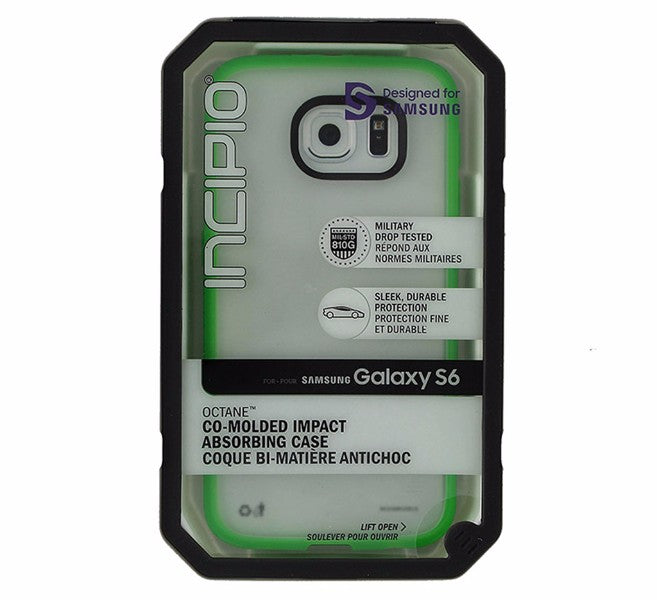 Incipio Octane Case for Samsung Galaxy S6 - Clear w/ Green Trim Cell Phone - Cases, Covers & Skins Incipio    - Simple Cell Bulk Wholesale Pricing - USA Seller