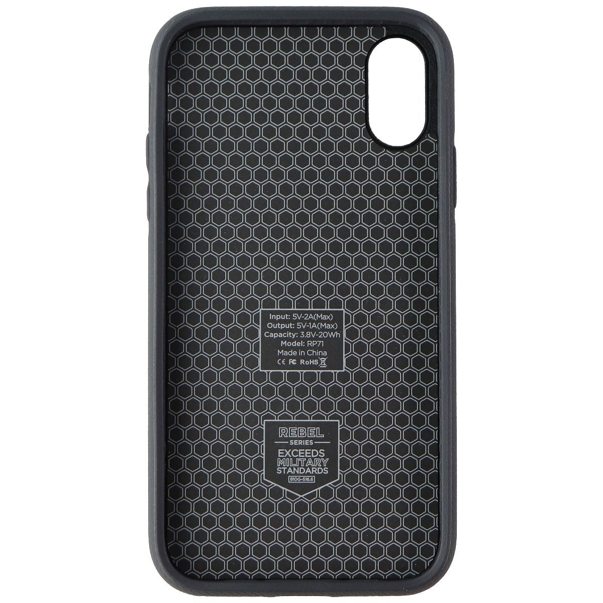 Encased Rebel Power Series Case for Apple iPhone Xs Max - Black Cell Phone - Cases, Covers & Skins Encased    - Simple Cell Bulk Wholesale Pricing - USA Seller