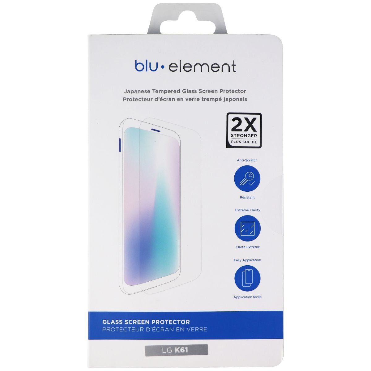 Blu Element Glass Screen Protector for LG K61 Smartphone - Clear Cell Phone - Screen Protectors Blu Element    - Simple Cell Bulk Wholesale Pricing - USA Seller