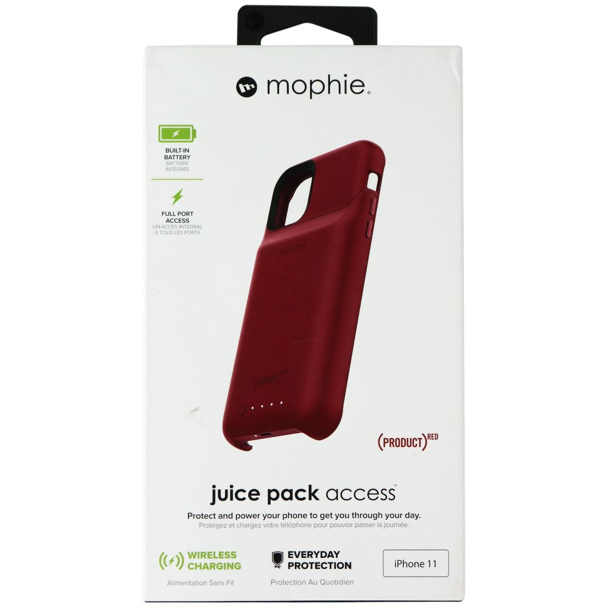 mophie Juice Pack Access 2000 mAh Battery Case for iPhone 11 - (Product) Red Cell Phone - Cases, Covers & Skins Mophie    - Simple Cell Bulk Wholesale Pricing - USA Seller