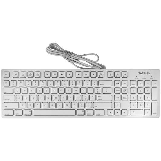 Macally USB Wired Keyboard for Windows PC & More - White (MKEYE 01) Gaming/Console - Keyboards & Keypads Macally    - Simple Cell Bulk Wholesale Pricing - USA Seller