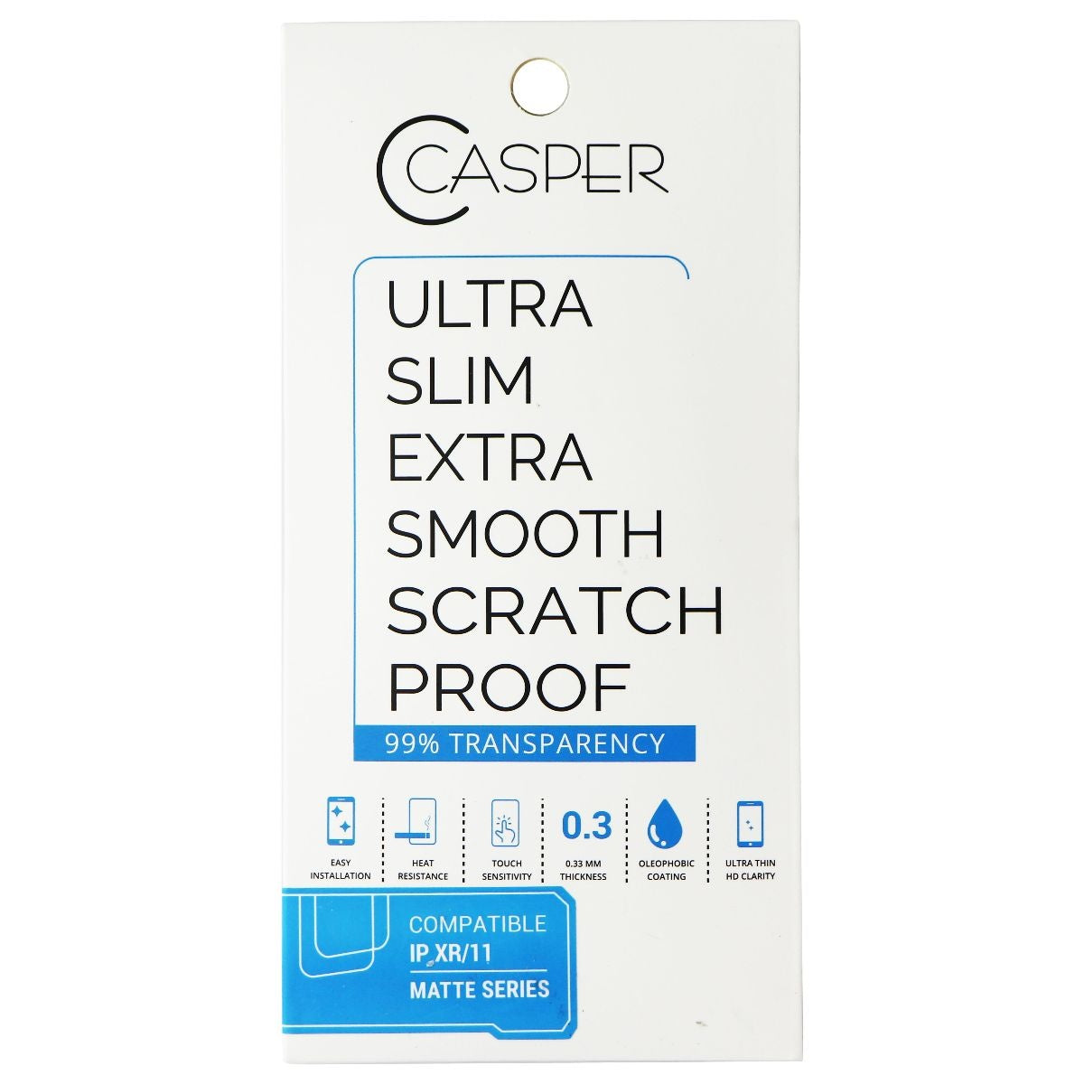 Casper Ultra Slim Matte Series Tempered Glass for Apple iPhone XR and iPhone 11 Cell Phone - Screen Protectors Casper    - Simple Cell Bulk Wholesale Pricing - USA Seller