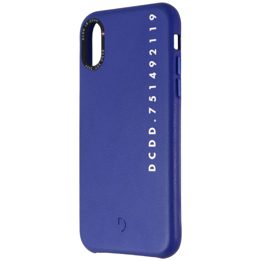 Decoded Leather Shell Case for Apple iPhone Xs and iPhone X - Blue DCDD Edition Cell Phone - Cases, Covers & Skins Decoded    - Simple Cell Bulk Wholesale Pricing - USA Seller