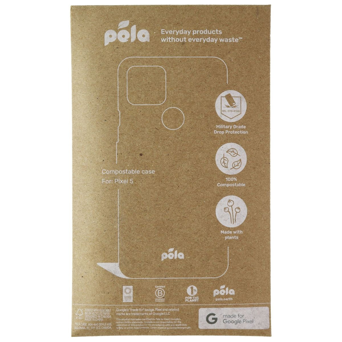 Pela Series Case for Google Pixel 5 - Green Cell Phone - Cases, Covers & Skins Pela    - Simple Cell Bulk Wholesale Pricing - USA Seller