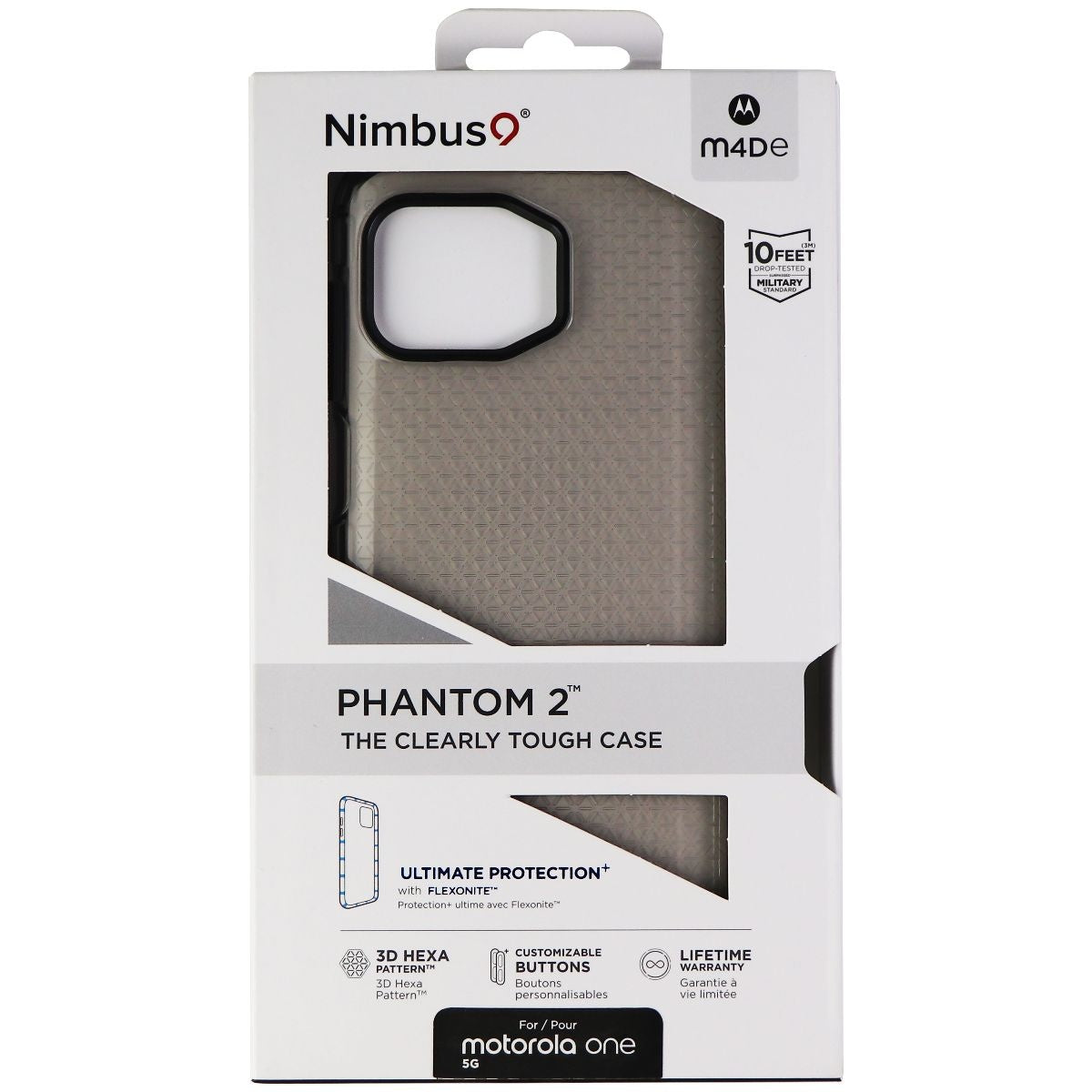 Nimbus9 Phantom 2 Series Flexible Gel Case for Motorola One 5G - Carbon Cell Phone - Cases, Covers & Skins Nimbus9    - Simple Cell Bulk Wholesale Pricing - USA Seller
