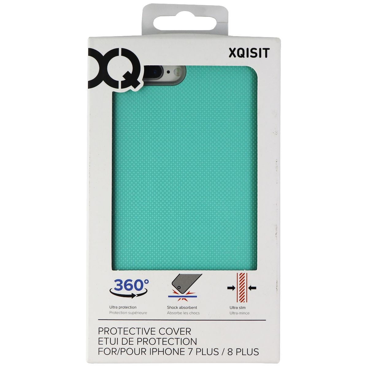 Xqisit Protective Cover for Apple iPhone 8 Plus / iPhone 7 Plus - Teal/Gray Cell Phone - Cases, Covers & Skins Xqisit    - Simple Cell Bulk Wholesale Pricing - USA Seller