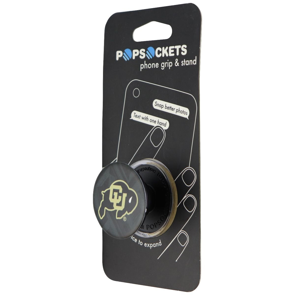 PopSockets: Collapsible Grip & Stand - University of Colorado Buffaloes Cell Phone - Mounts & Holders PopSockets    - Simple Cell Bulk Wholesale Pricing - USA Seller
