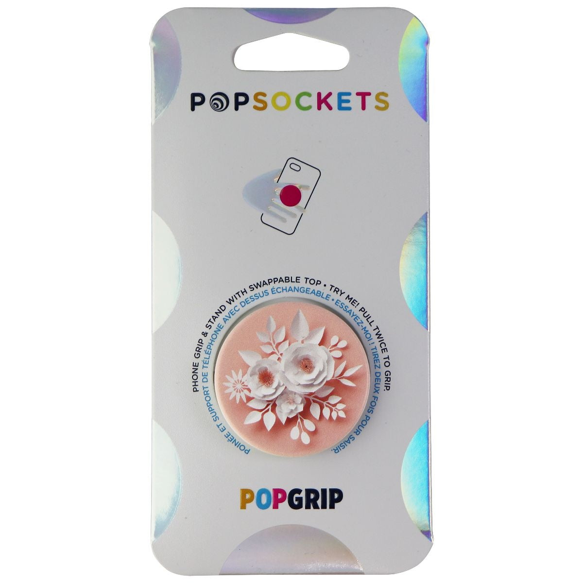 PopSockets: PopGrip Expanding Stand & Grip w/ Swappable Top - Paper Flowers Cell Phone - Mounts & Holders PopSockets    - Simple Cell Bulk Wholesale Pricing - USA Seller