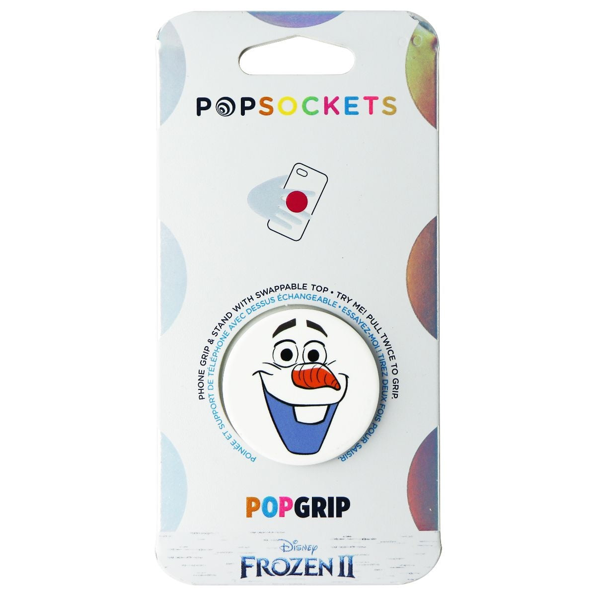 PopSockets: PopGrip with Swappable Top for Phones & Tablets - Frozen Olaf Gloss Cell Phone - Mounts & Holders PopSockets    - Simple Cell Bulk Wholesale Pricing - USA Seller