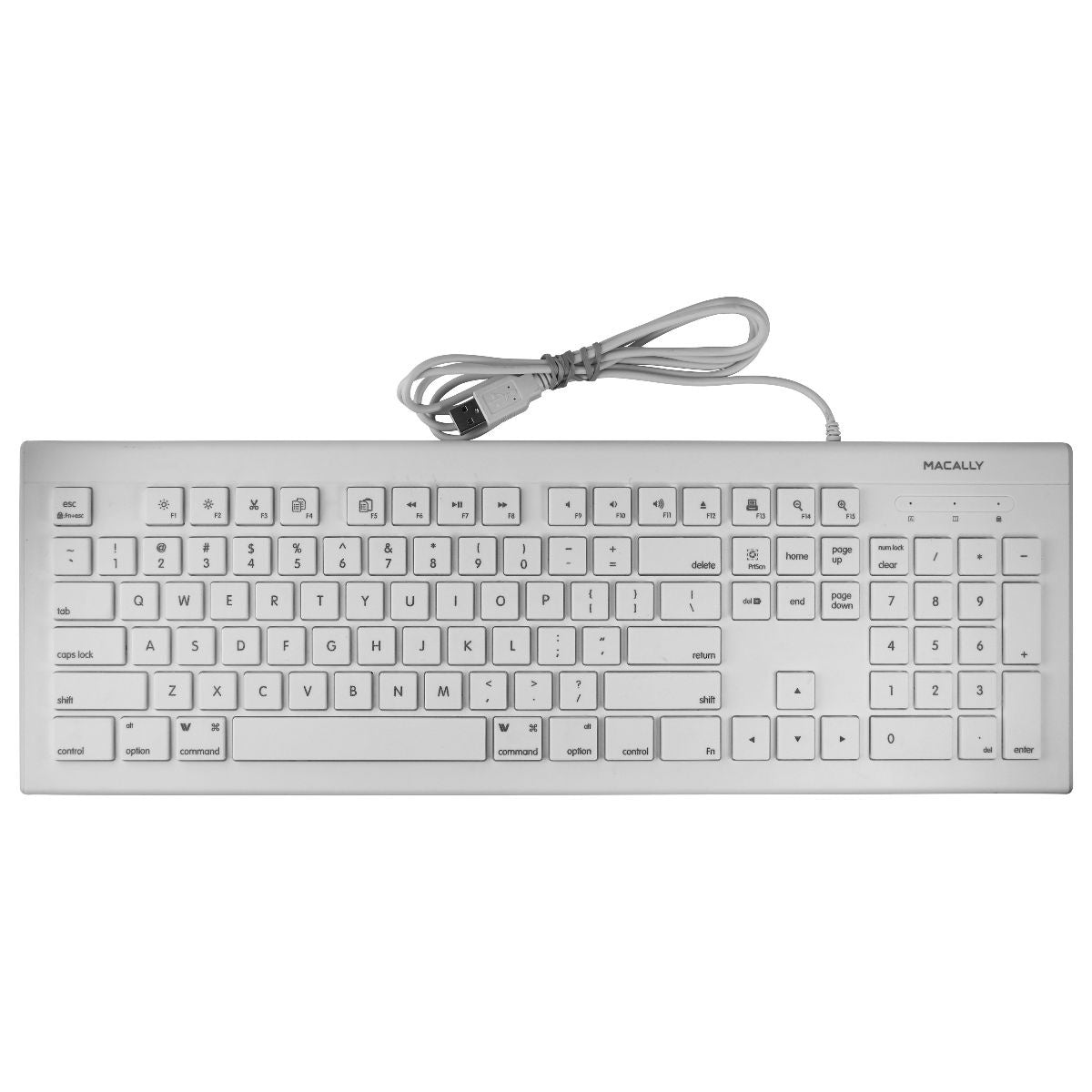 Macally Universal Wired USB 104 Key Keyboard for PC & More - White (MKEYE) Keyboards/Mice - Keyboards & Keypads Macally    - Simple Cell Bulk Wholesale Pricing - USA Seller