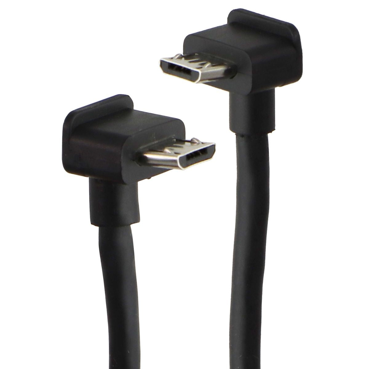 (90-Degree) Micro-USB to Micro-USB Connection Cable - Black (3.3-Ft) Cell Phone - Cables & Adapters Unbranded    - Simple Cell Bulk Wholesale Pricing - USA Seller