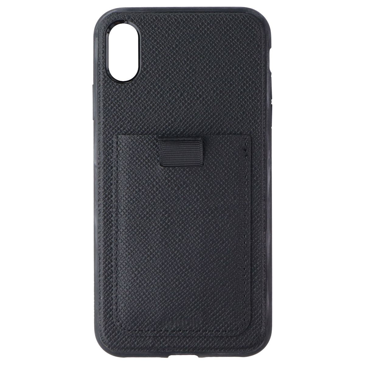 BONDIR Leather Series Hard Case with Card Pocket for iPhone Xs Max - Black Cell Phone - Cases, Covers & Skins Bondir    - Simple Cell Bulk Wholesale Pricing - USA Seller