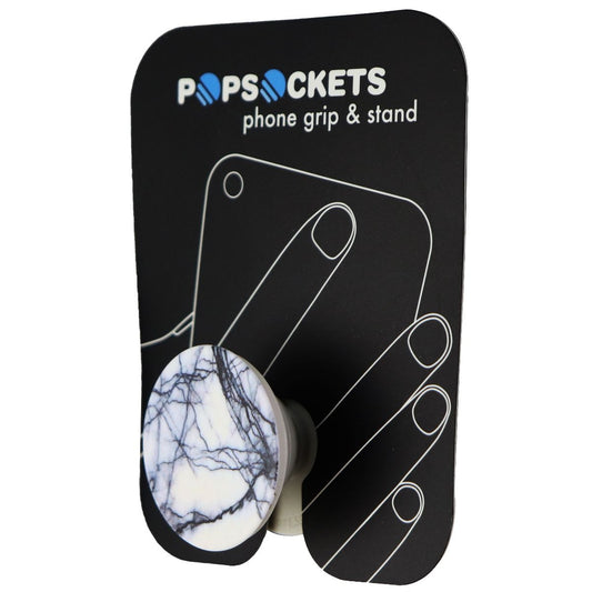 PopSockets: Collapsible Grip & Stand for Phones and Tablets - White Marble Cell Phone - Mounts & Holders PopSockets    - Simple Cell Bulk Wholesale Pricing - USA Seller