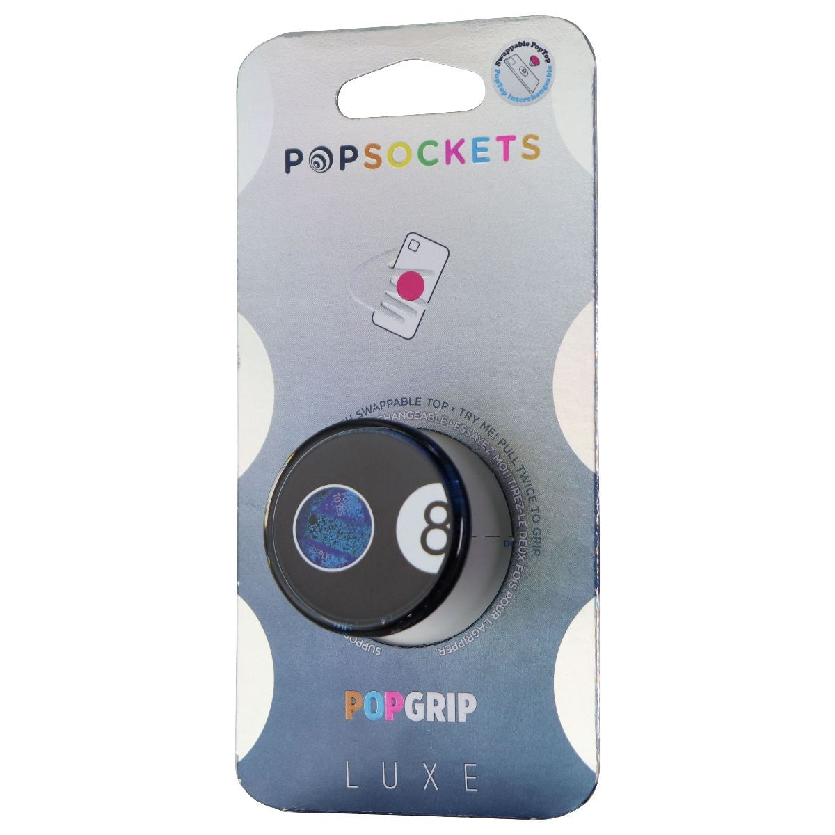 PopSockets PopGrip Luxe Series Swappable Top for Phones - Tidepool Magic 8 Ball Cell Phone - Mounts & Holders PopSockets    - Simple Cell Bulk Wholesale Pricing - USA Seller