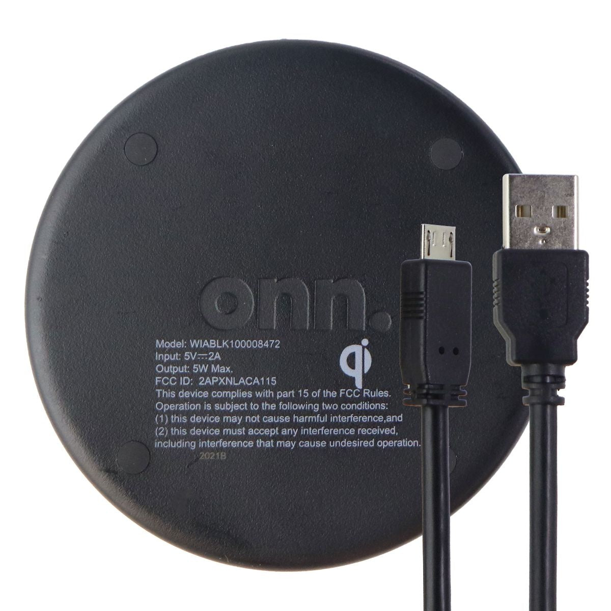 Onn (5V/2A) 5-Watt Wireless Qi Charging Pad for Qi Smartphones - Black Cell Phone - Chargers & Cradles ONN    - Simple Cell Bulk Wholesale Pricing - USA Seller