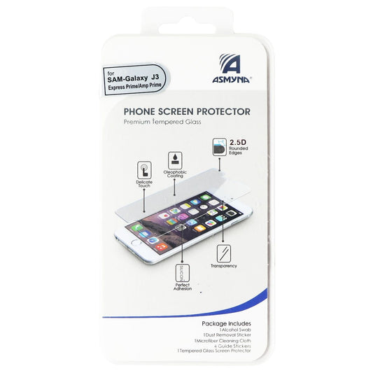Asmyna Tempered Glass for Samsung Galaxy J3 (J320) Express/Amp - Clear Cell Phone - Screen Protectors Asmyna    - Simple Cell Bulk Wholesale Pricing - USA Seller