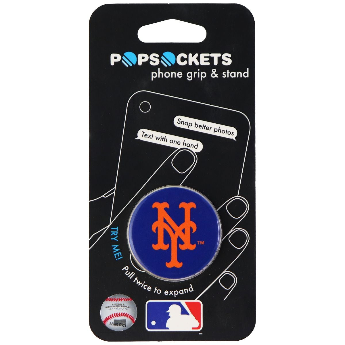 PopSockets: Collapsible Grip & Stand for Phones and Tablets - NY Mets Cell Phone - Mounts & Holders PopSockets    - Simple Cell Bulk Wholesale Pricing - USA Seller