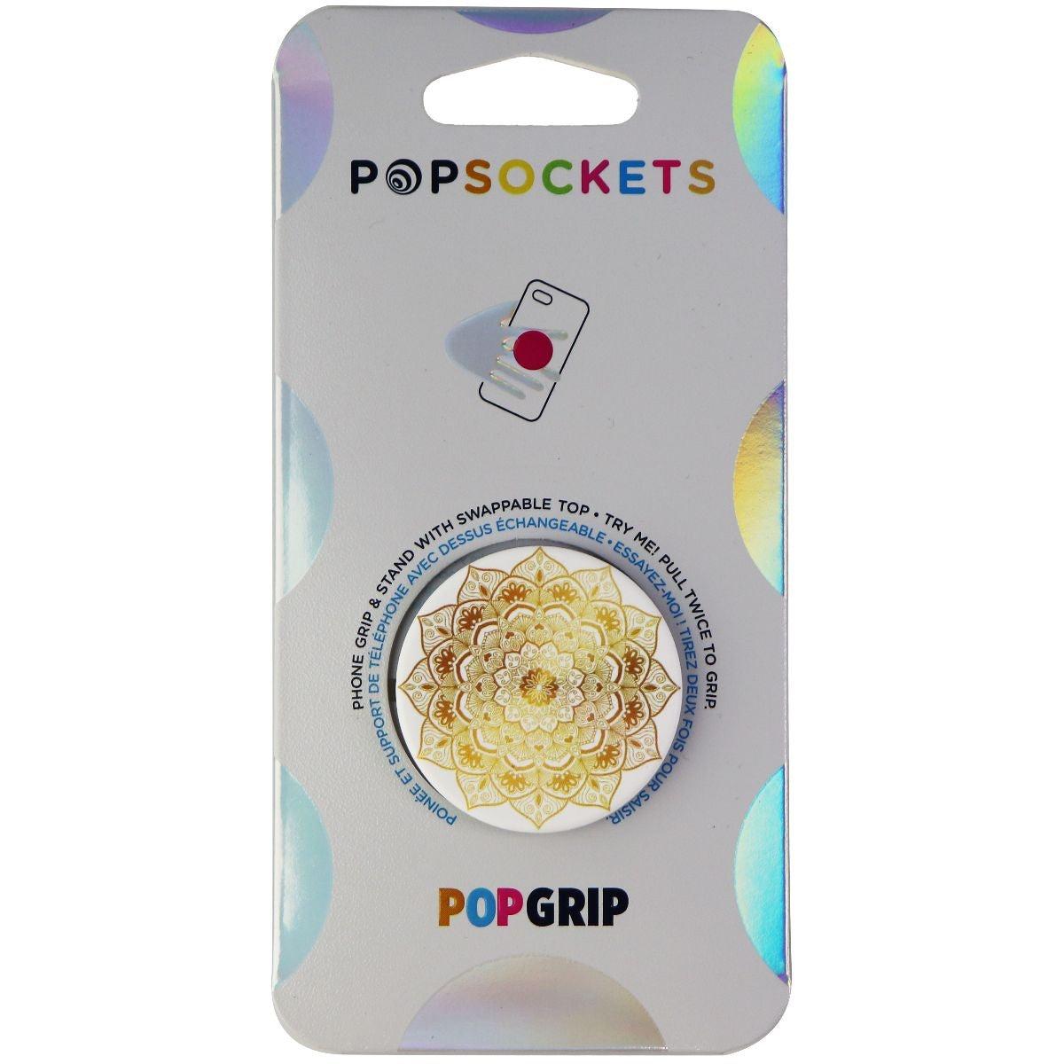 PopSockets: PopGrip with Swappable Top for Phones & Tablets - Golden Silence Cell Phone - Mounts & Holders PopSockets    - Simple Cell Bulk Wholesale Pricing - USA Seller