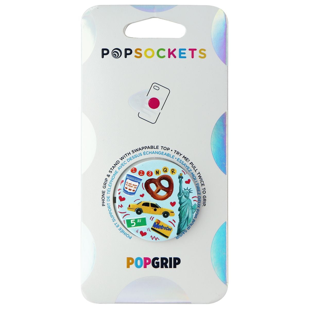PopSockets PopGrip - Expanding Stand and Grip with Swappable Top - New York Cell Phone - Mounts & Holders PopSockets    - Simple Cell Bulk Wholesale Pricing - USA Seller