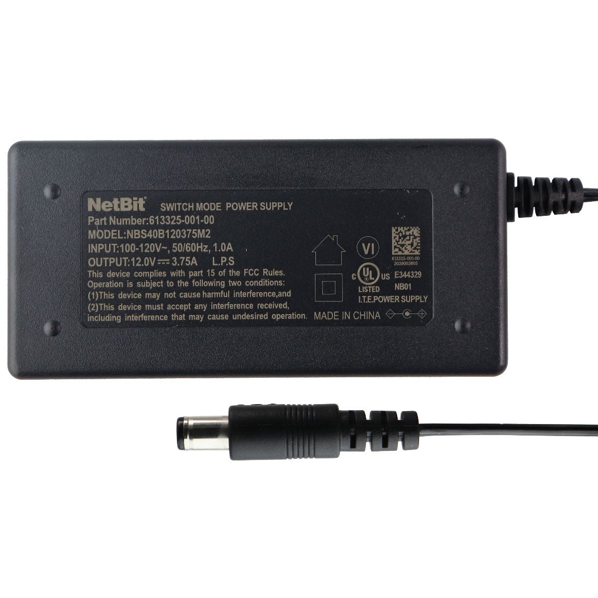 Arris NetBit (12V/3.75A) Switch Mode Power Supply (NBS40B120375M2) / Brick Only Multipurpose Batteries & Power - Multipurpose AC to DC Adapters NetBit    - Simple Cell Bulk Wholesale Pricing - USA Seller