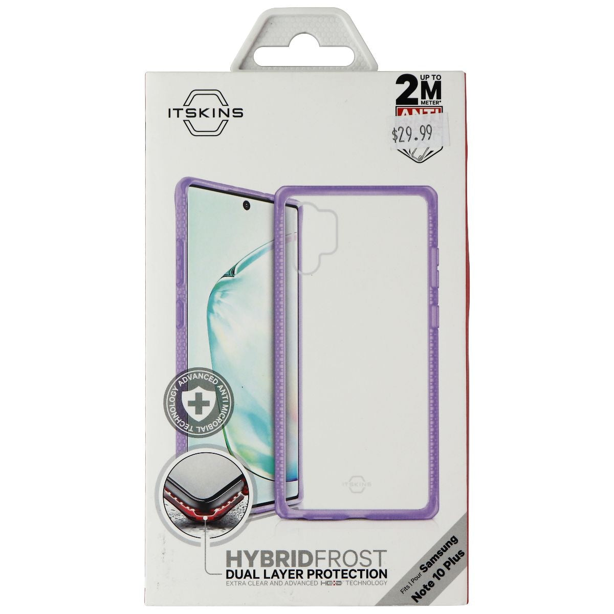 ITSKINS Hybrid Frost Dual Layer Case for Samsung Galaxy (Note10+) - Purple/Clear Cell Phone - Cases, Covers & Skins ITSKINS    - Simple Cell Bulk Wholesale Pricing - USA Seller